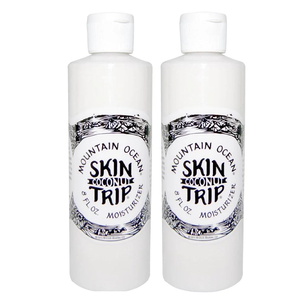 Mountain Ocean Skin Trip Coconut Moisturizer (Pack of 2) with Coconut Oil, Aloe Vera, Hybrid Safflower Oil and Sorbitol, 8 fl. oz.