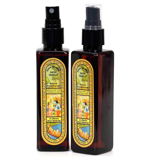 Song of India - India Temple Room Freshener Spray. Two Bottle Set 100ml or 3.38 oz. Each