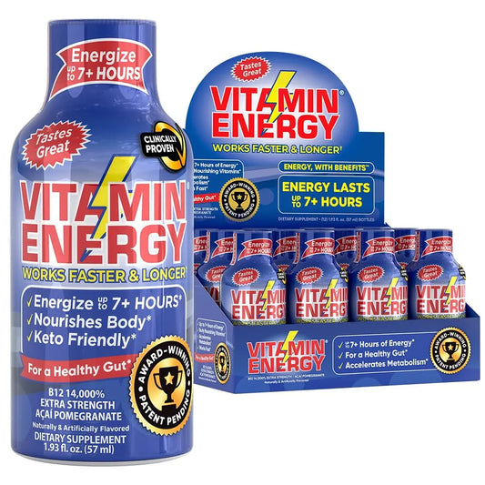 Vitamin Energy B12 Energy Shots | Natural Healthy Energy & Focus Drink